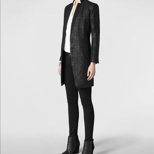 All Saints Beaton black blazer coat UK 10 US6